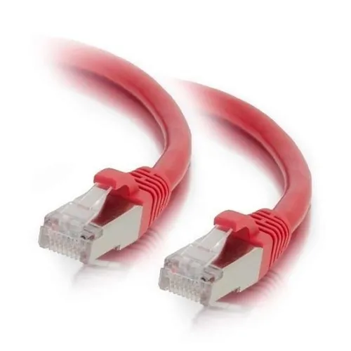 C2G CG00843 CAT6 Snagless Shielded STP Ethernet Network Patch Cable, RJ45 Male to RJ45 Male, 2' (0.6m), Red