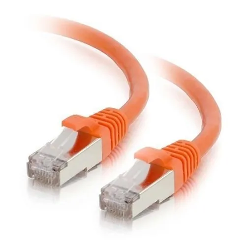 C2G CG00882 CAT6 Snagless Shielded STP Ethernet Network Patch Cable, RJ45 Male to RJ45 Male, 7' (2.1m), Orange