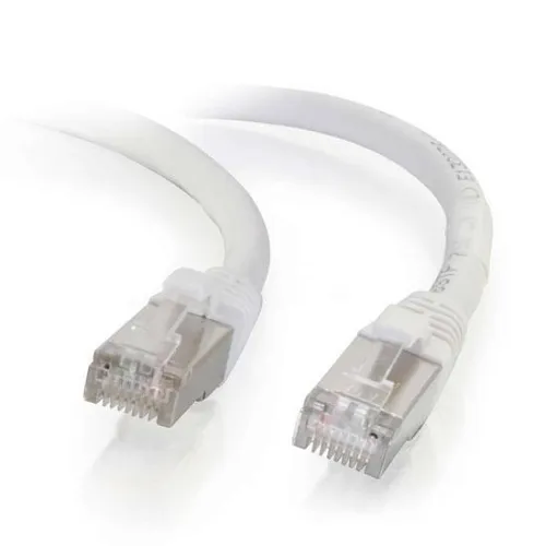 C2G CG00921 CAT6 Snagless Shielded STP Ethernet Network Patch Cable, RJ45 Male to RJ45 Male, 8' (2.4m), White