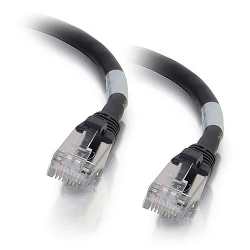 C2G CG-00975 CAT6A Snagless Shielded (STP) Ethernet Network Patch Cable, 0.5' (0.15m), Black