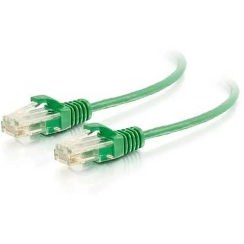 C2G CG01162 CAT6 Snagless Unshielded (UTP) Slim Ethernet Network Patch Cable, 5' (1.5m), Green