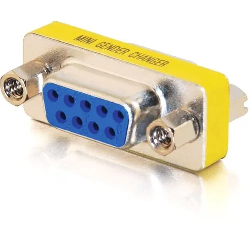 C2G CG02781 DB9 F/F Serial RS232 Mini Gender Changer, Coupler