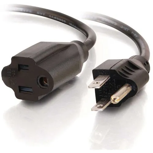 C2G CG0311518 AWG Outlet Saver Power Extension Cord, NEMA 5-15P to NEMA 5-15R, TAA Compliant, 6' (1.8m)