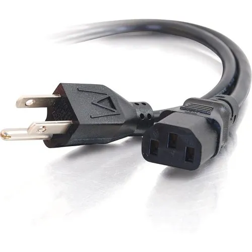 C2G CG03129 18 AWG Universal Power Cord, NEMA 5-15P to IEC320C13, TAA Compliant, 3' (0.9m)