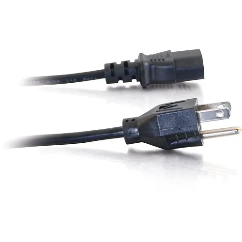 C2G CG03129 18 AWG Universal Power Cord, NEMA 5-15P to IEC320C13, TAA Compliant, 3' (0.9m)