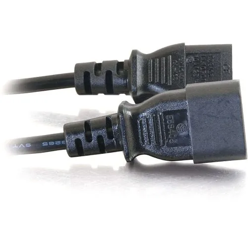 C2G CG0314118 AWG Computer Power Extension Cord, IEC320C14 to IEC320C13, TAA Compliant, 6' (1.8m)
