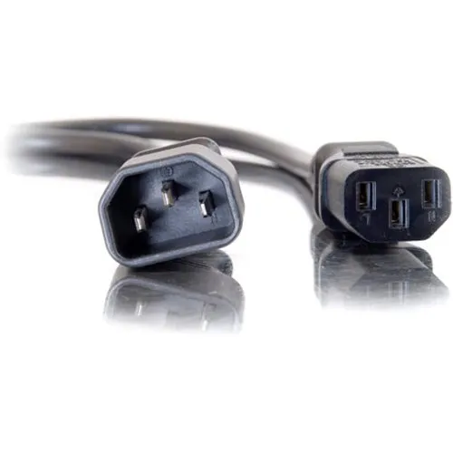 C2G CG0314118 AWG Computer Power Extension Cord, IEC320C14 to IEC320C13, TAA Compliant, 6' (1.8m)