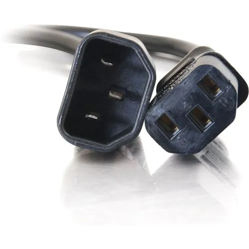 C2G CG03143 18 AWG Computer Power Extension Cord, IEC320C14 to IEC320C13, TAA Compliant, 10' (3m)