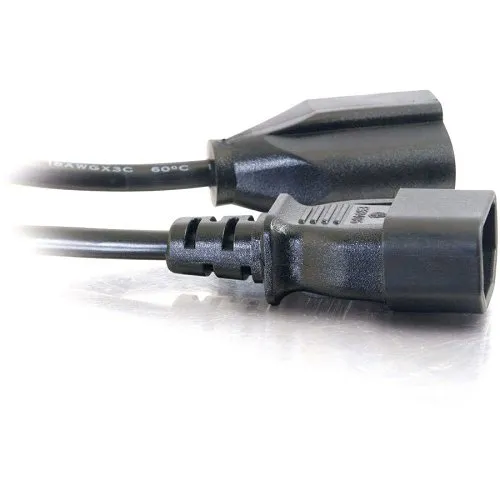 C2G CG0314818 AWG Computer Power Extension Cord, IEC320C14 to IEC320C13, TAA Compliant, 6' (1.8m)