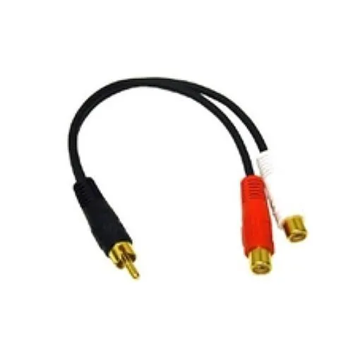 C2G CG03177 Value Series, One RCA Mono Male to RCA Stereo Female Y-Cable, 0.5'