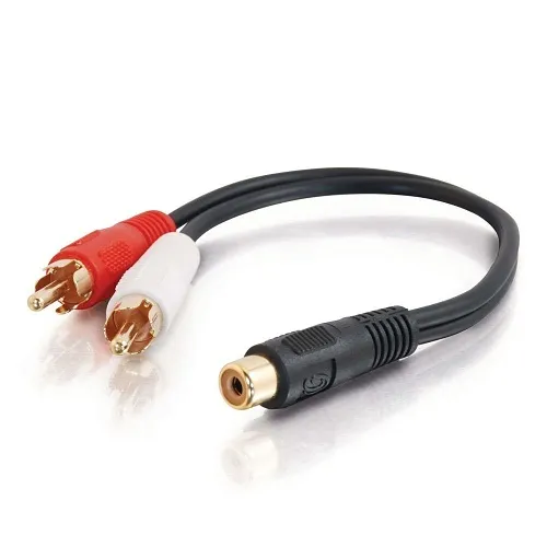 C2G CG03181 Vaulue Series One RCA Female to Two RCA Male Y-Cable, 6"