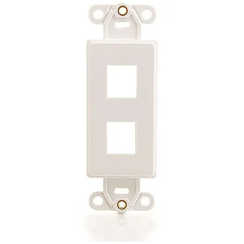 C2G CG03721 Port Keystone Wall Plate, White