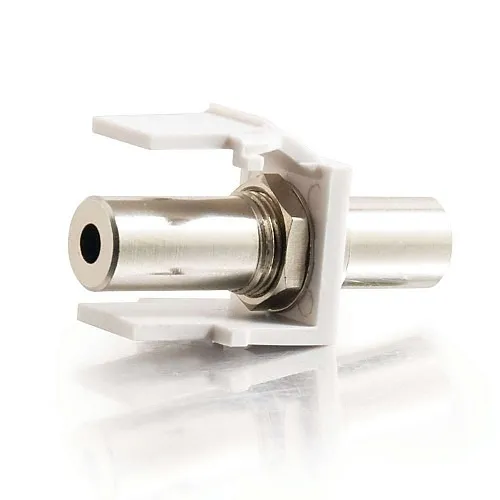 C2G CG-03819 Snap-In 3.5mm Stereo F/F Keystone Insert Module, White