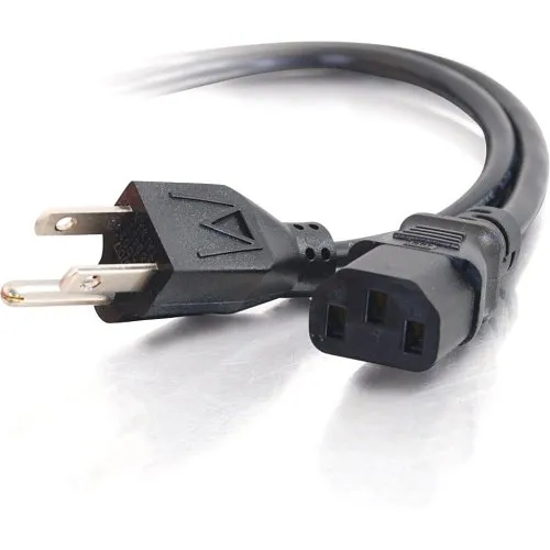 C2G CG09482 18 AWG Universal Power Cord, NEMA 5-15P to IEC320C13, 15' (4.6m), TAA Compliant