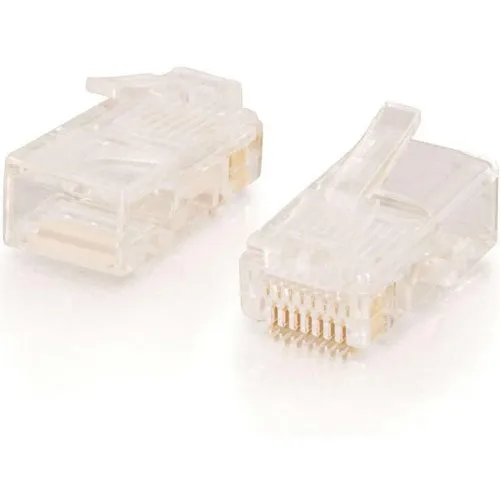 C2G CG11380 Modular Plug, CAT5e, RJ45 Male, for Round Stranded Cable, 50-Piece