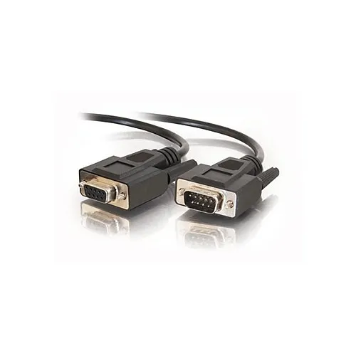 C2G CG25213 DB9 M/F Serial RS232 Extension Cable, 3', Black