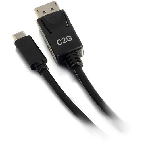C2G CG26902 USB-C to DisplayPort Adapter Cable, 4K 30Hz, 6' (1.8m), Black