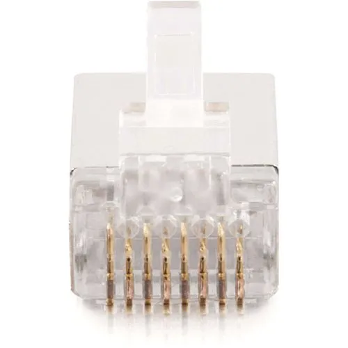 C2G CG27578 RJ45 Shielded Cat5e Modular Plug with Load Bar, for Round Solid or Stranded Cable Multipack, 50-Pack