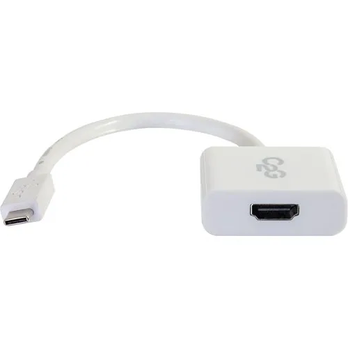 C2G CG29475 USB-C to HDMI Audio/Video Adapter Converter, 4K 30Hz, White