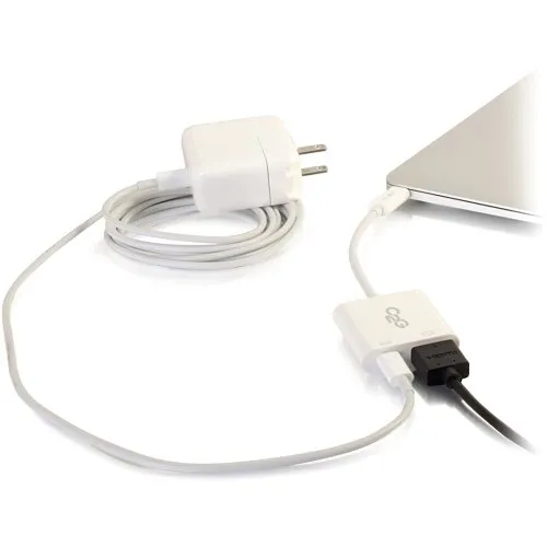 C2G CG29532 USB-C To HDMI Audio/Video Multiport Adapter With Power Delivery up to 60W, 4K 30Hz, White