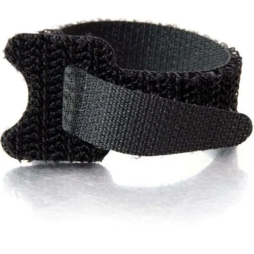 C2G CG29858 Hook-and-Loop Cable Management Wrap Multipack, TAA Compliant, Black, 12-Pack