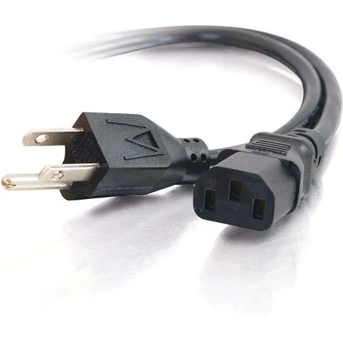C2G CG29927 16 AWG Universal Power Cord, NEMA 5-15P to IEC320C13, TAA Compliant, 5' (1.5m)