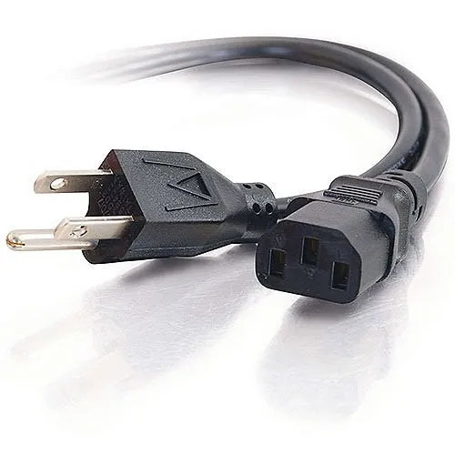C2G CG29928 16 AWG 250V Universal Power Cord, NEMA 5-15P to IEC320C13, TAA Compliant, 8' (2.4m)