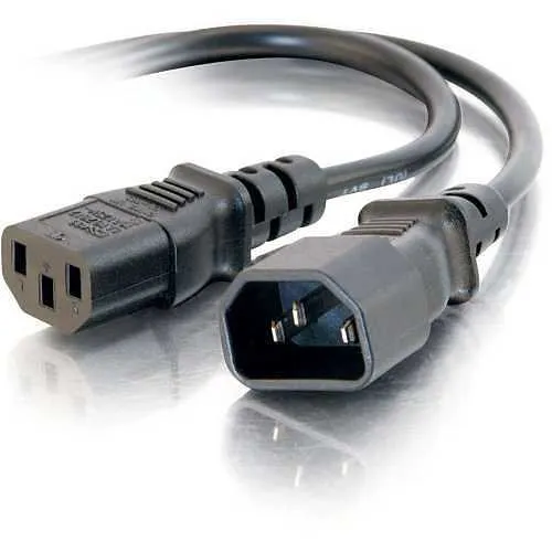 C2G CG29933 16 AWG 250V Computer Power Extension Cord, IEC320C14 to IEC320C13, 5' (1.5m), TAA Compliant
