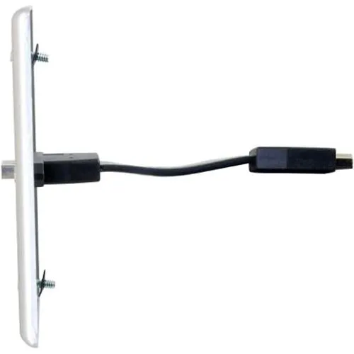 C2G CG39870 HDMI Pass Through Single Gang Wall Plate, Brushed Aluminum