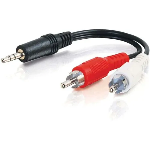 C2G CG39942 Value Series One 3.5mm Stereo Male to RCA Stereo Male Y-Cable, 3' (0.9m)