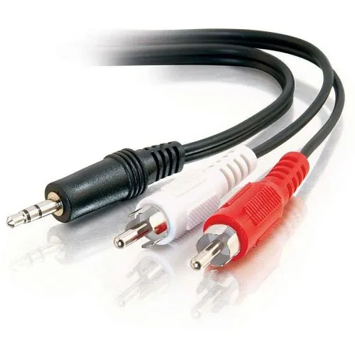 C2G CG39942 Value Series One 3.5mm Stereo Male To Two RCA Stereo Male Y-Cable, 3' (0.9m)