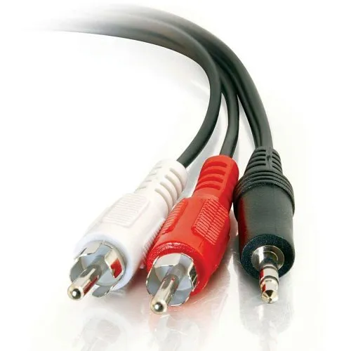 C2G CG39942 Value Series One 3.5mm Stereo Male To Two RCA Stereo Male Y-Cable, 3' (0.9m)