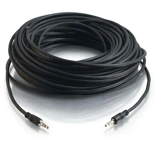 C2G CG40106 3.5mm Stereo Audio Cable With Low Profile Connectors M/M, In-Wall CMG-Rated, 15' (4.6m)