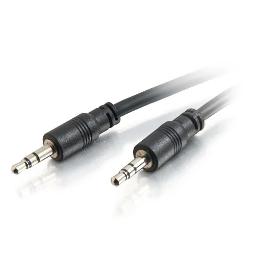 C2G CG40109 3.5mm Stereo Audio Cable with Low Profile Connectors M/M, In-Wall CMG-Rated, 50' (15.2m)