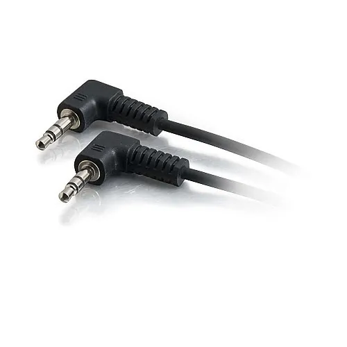 C2G CG40583 3.5mm Right Angled M/M Stereo Audio Cable, 3' (.9m), Black