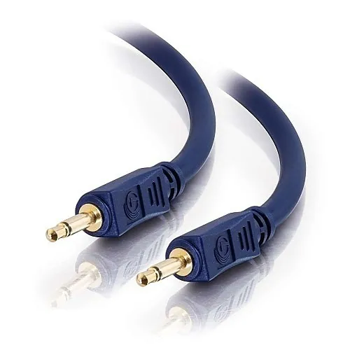 C2G CG40619 Velocity 3.5mm M/M Mono Audio Cable, 3' (.9m), Blue
