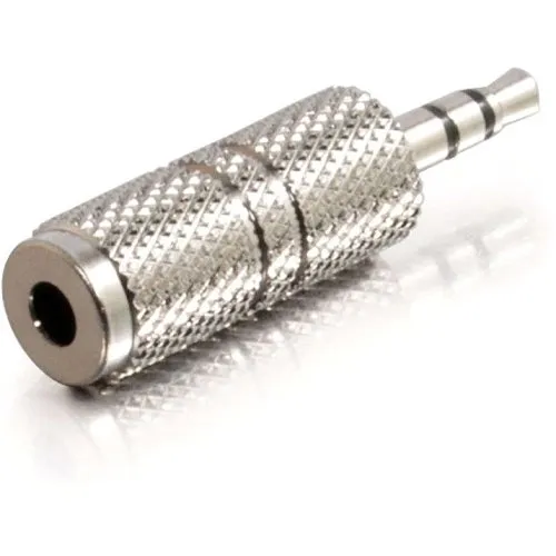 C2G 40634 3.5mm Stereo Male to 3.5mm Mono Female Adapter (TAA Compliant)