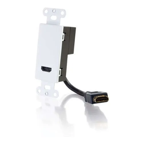 C2G CG41043 HDMI Pass Through Wall Plate, White