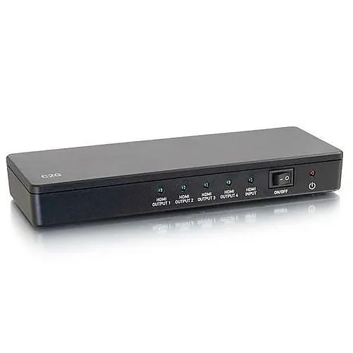 C2G CG41058 4-Port HDMI Distribution Amplifier Splitter, 4K 30 Hz
