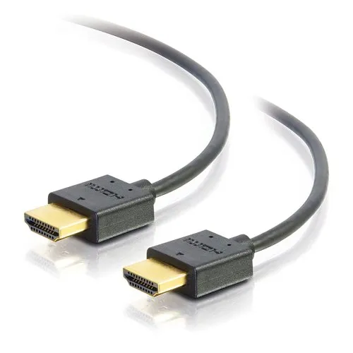 C2G CG41363 Plus Series Slim Flexible Standard HDMI Cable with Ethernet and Low Profile Connectors, VW-1 Rated, 4K 60Hz, M/M, 3'