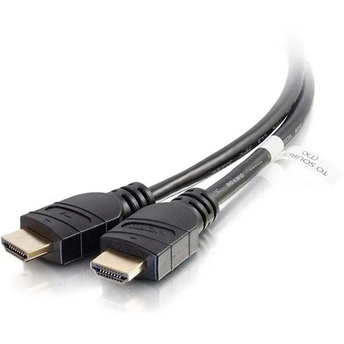 C2G CG41415 Plus Series Active High Speed HDMI Cable, In-Wall CL3 Rated, 4K 60Hz, M/M, Black, 50'