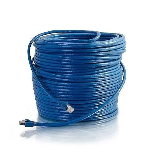 C2G CG43122 Solid Shielded Ethernet Network Patch Cable, 200', Blue