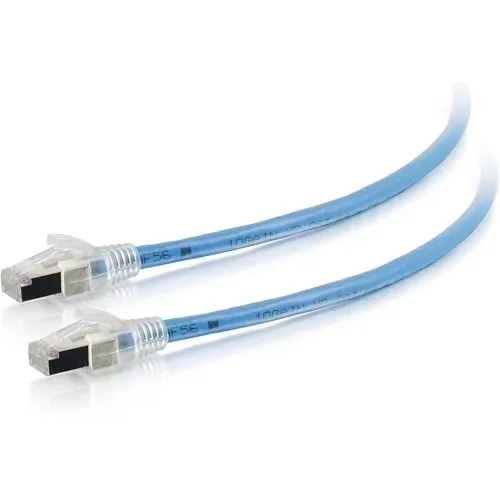 C2G CG43172 HDBaseT Certified CAT6A Cable with Discontinuous Shielding, Plenum CMP-Rated, Blue, 50' (15.2m), Blue