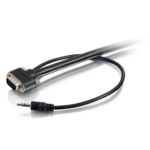 C2G CG50225 VGA 3.5mm Stereo Audio A/V Cable M/M, 6'