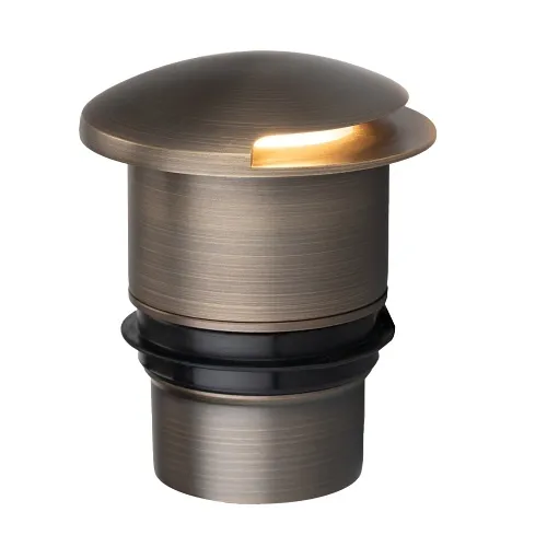 FX Luminaire CG51P6SFL180AB Cora CG-51 180° Ground Wash, 6.5VA, MR-16 Pro LED Lamp, Soft (3000K), Flood (35°), 10' (3m), Antique Bronze