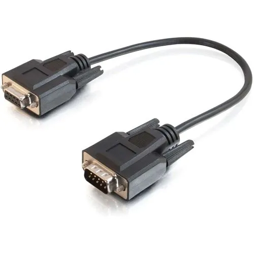 C2G CG52030 DB9 M/F Serial RS232 Extension Cable, 6' (1.8m), Black