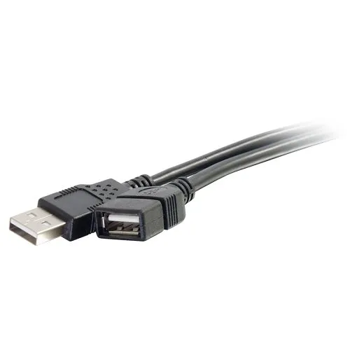 C2G CG52108 9.8' (3m) USB 2.0 Male to Female Extension Cable, Black