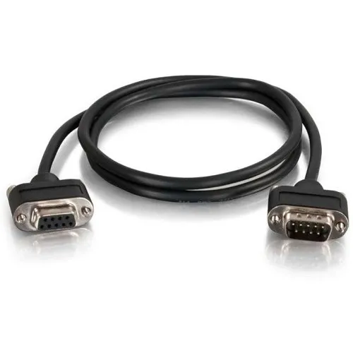 C2G CG52157 Serial RS232 DB9 Cable with Low Profile Connectors M/F, In-Wall CMG-Rated, 6' (1.8m)