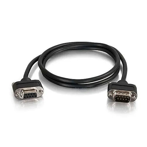 C2G CG52158 Serial RS232 DB9 Cable with Low Profile Connectors M/F, 10'