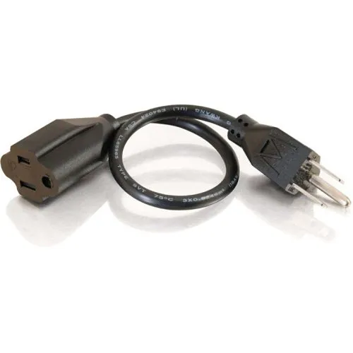 C2G CG53408 18 AWG Outlet Saver Power Extension Cord (NEMA 5-15P to NEMA 5-15R), 12' (3.6m)